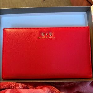 U+U Unica & Unico Red Wallet / Clutch – Brand New in Box w/ Dust Bag